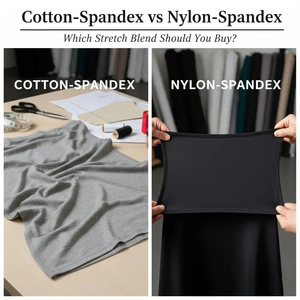 Cotton-Spandex vs Nylon-Spandex: Which Stretch Blend Should You Buy? Spandexbyyard Cotton-Spandex vs Nylon-Spandex: Which Stretch Blend Should You Buy? Spandexbyyard