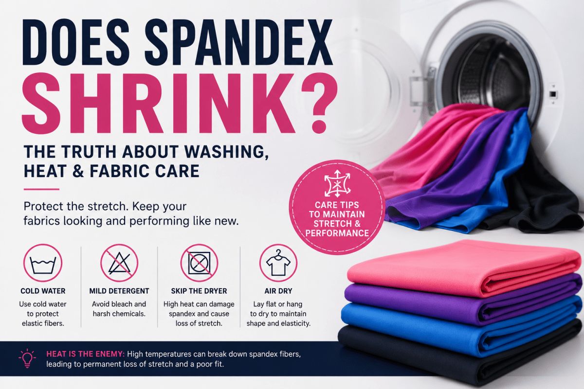 Does Spandex Shrink? The Truth About Washing, Heat & Fabric Care - Spandexbyyard