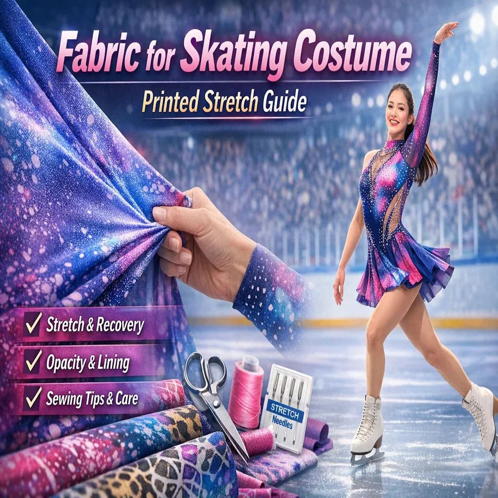 Fabric for Skating Costume: Printed Stretch Guide - Spandexbyyard