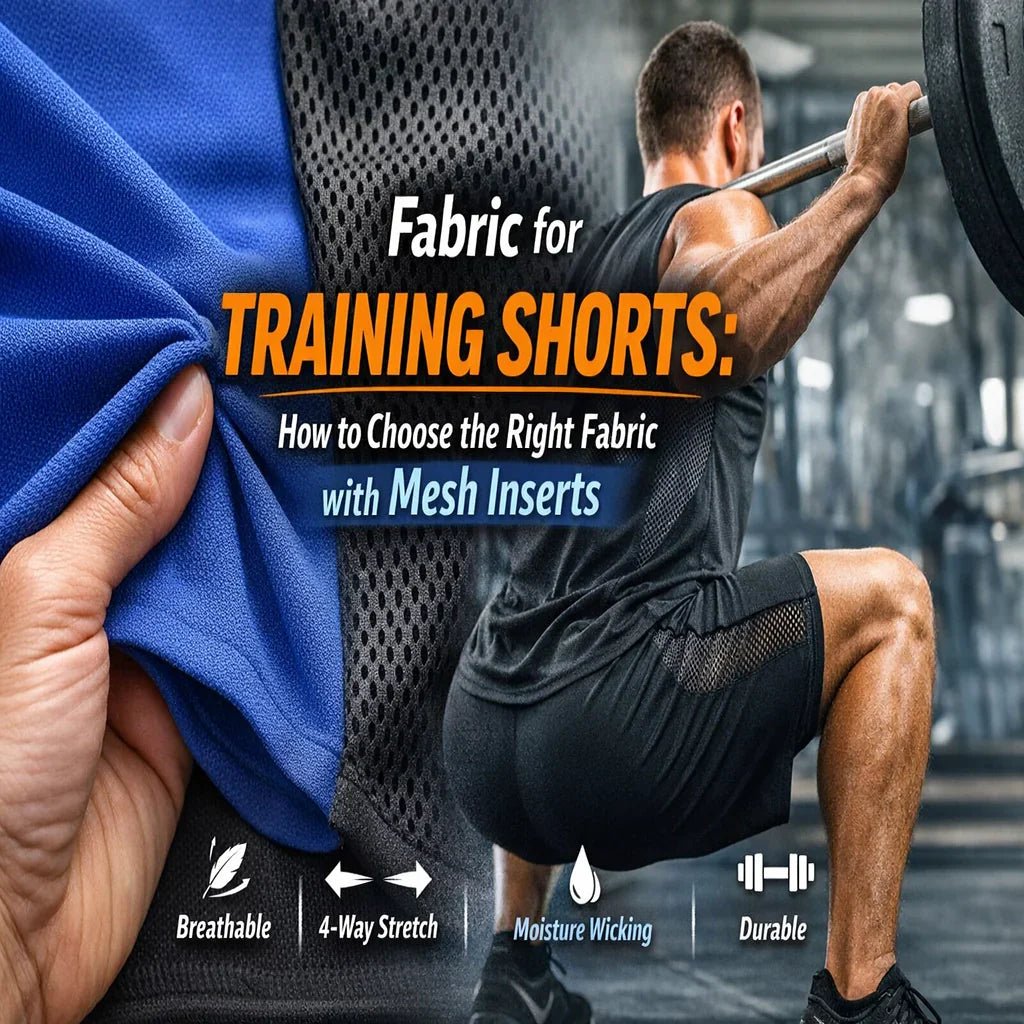 Fabric for Training Shorts with Mesh Inserts - Spandexbyyard