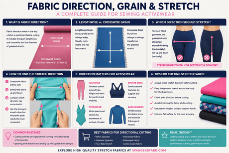 Fabric Grain, Stretch Direction & Pattern Direction: A Complete Guide for Sewing and Activewear - Spandexbyyard