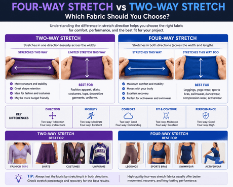 Four-Way Stretch vs Two-Way Stretch: Which Fabric Should You Choose? - Spandexbyyard