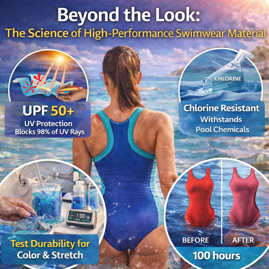 High-Performance Swimwear Fabric: Materials, UPF & Chlorine Resistance - Spandexbyyard