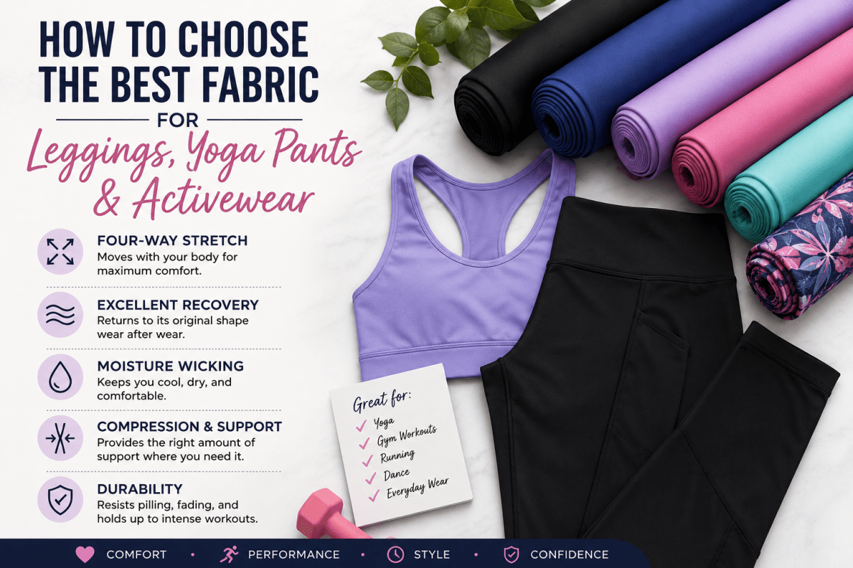 How to Choose the Best Fabric for Leggings, Yoga Pants & Activewear - Spandexbyyard