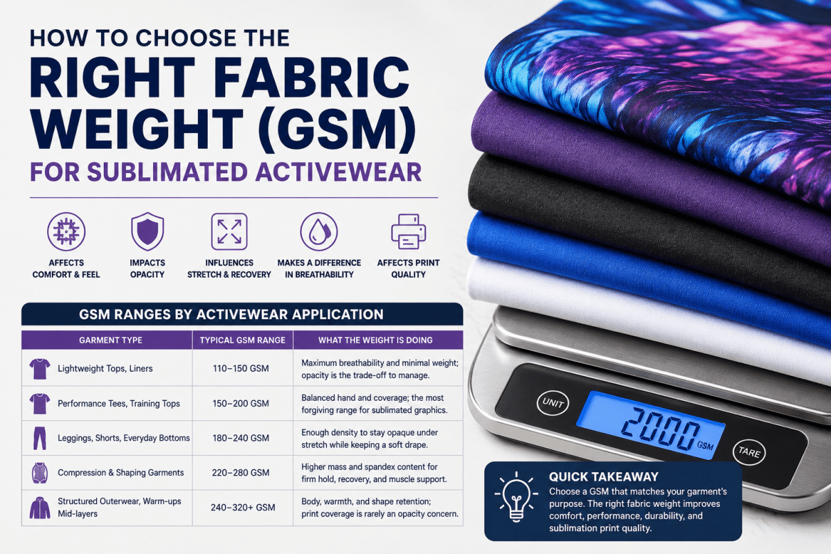 How to Choose the Right Fabric Weight (GSM) for Sublimated Activewear - Spandexbyyard