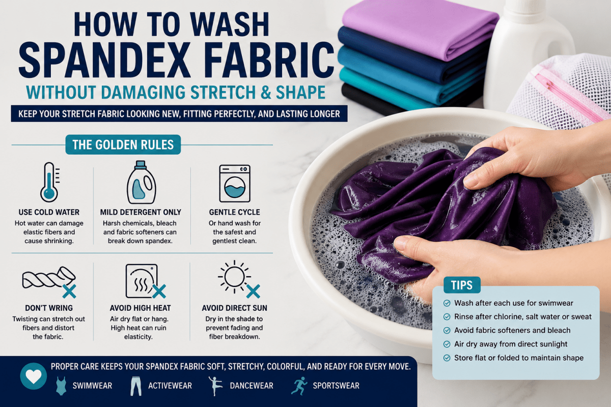 How to Wash Spandex Fabric Without Damaging Stretch - Spandexbyyard