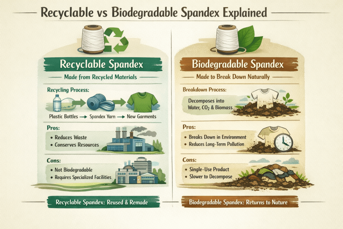 Recyclable vs Biodegradable Spandex: Which Is More Sustainable? - Spandexbyyard