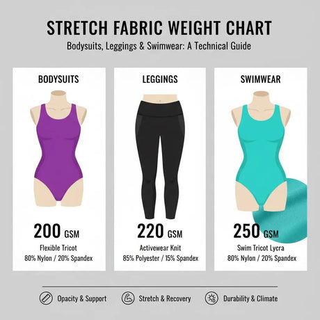 Stretch Fabric Weight Chart: Bodysuits, Leggings & Swimwear - Spandexbyyard