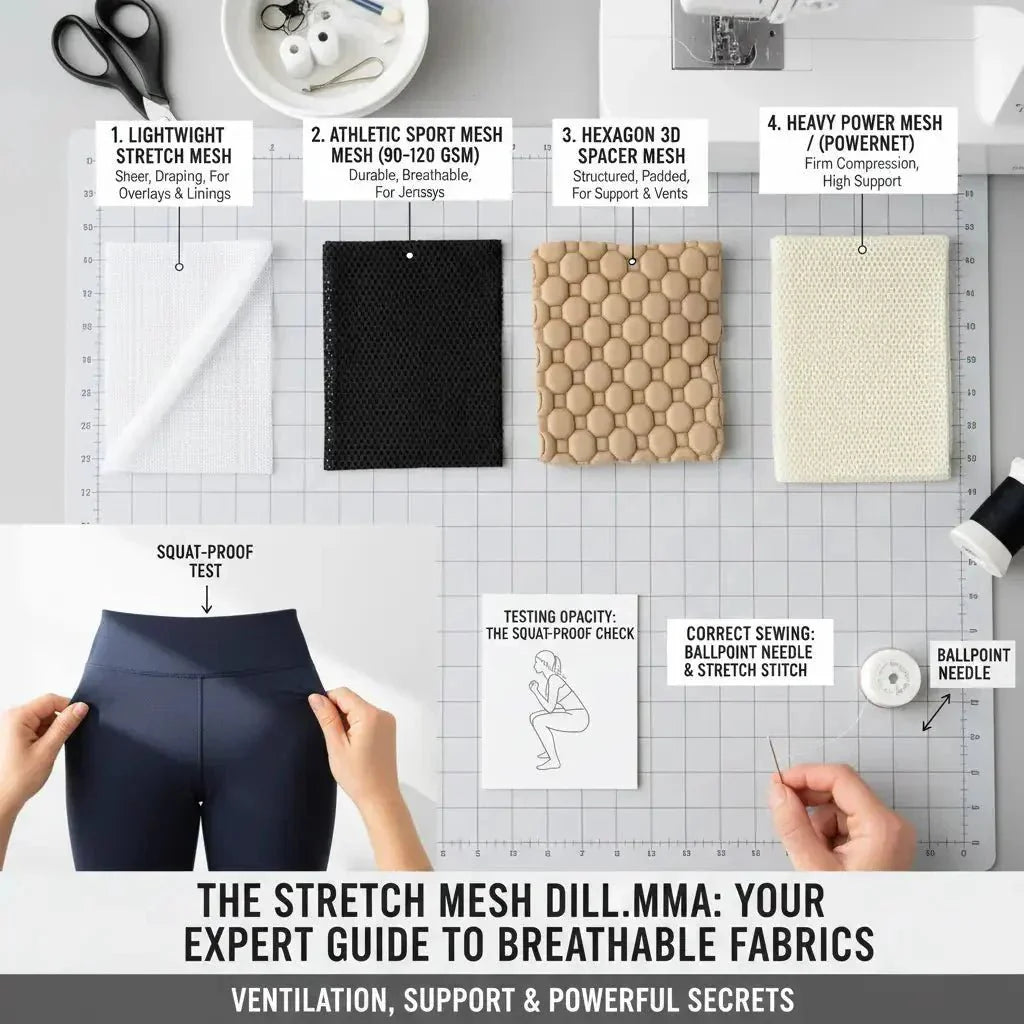 Stretch Mesh 101: Types, Stretch Percentages, and Best Uses - Spandexbyyard