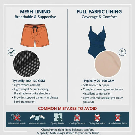 Swimsuit Lining Guide: When to Use Mesh vs Full Lining - Spandexbyyard