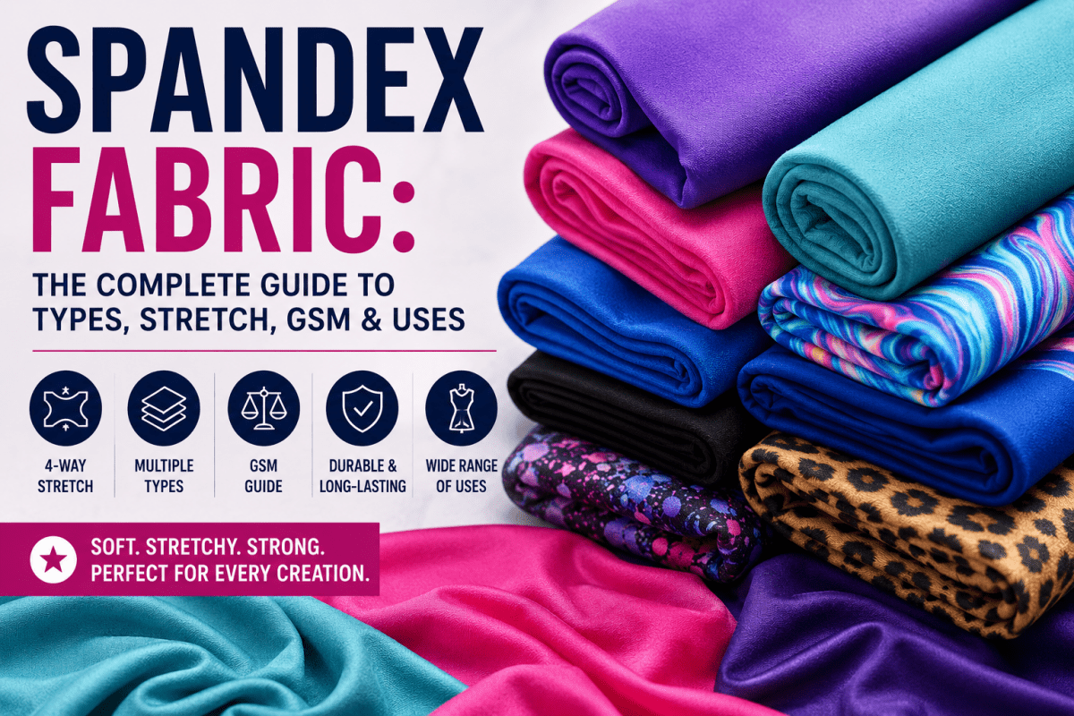 The Ultimate Guide to Spandex Fabric: Types, Uses, Stretch, GSM & Performance Explained - Spandexbyyard