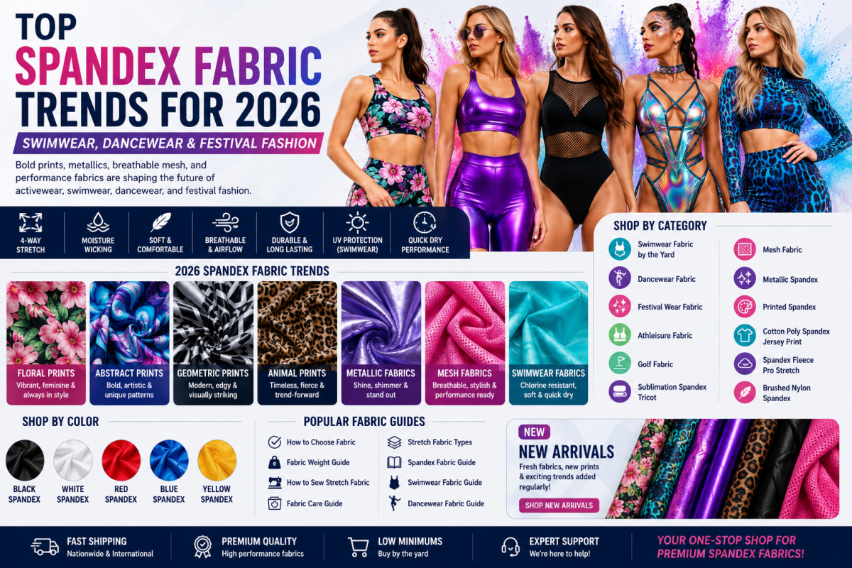 Top Spandex Fabric Trends for Swimwear, Dancewear & Festival Fashion in 2026 - Spandexbyyard