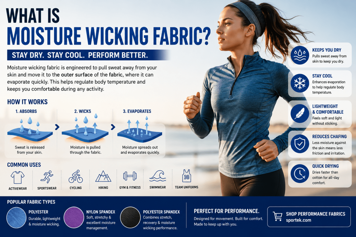 What Is Moisture Wicking Fabric? Benefits, Uses, and How It Works - Spandexbyyard