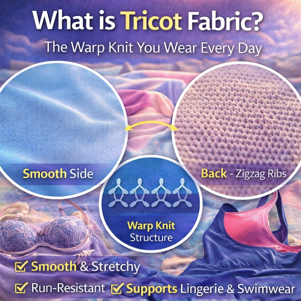 What is Tricot Fabric? The Warp Knit You Wear Every Day - Spandexbyyard