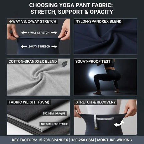 Yoga Pant Fabric Guide: Stretch, Compression & Opacity - Spandexbyyard