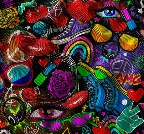 Abstract Fabric - Spandexbyyard