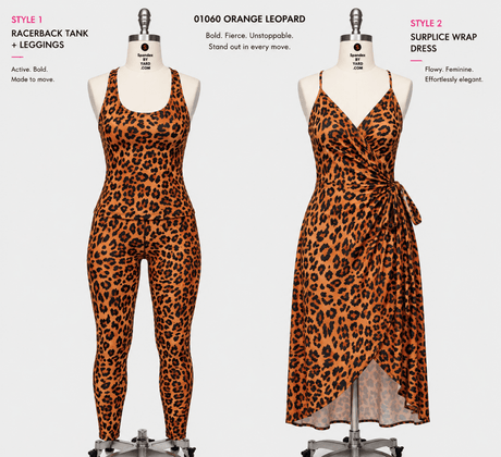 01198 Daphny Leopard Printed Spandex Fabric – Bold Animal Print Stretch Fabric for Activewear, Swimwear & Fashion by the Yard - Spandexbyyard