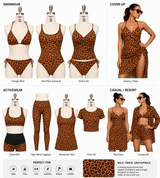 01198 Daphny Leopard Printed Spandex Fabric – Bold Animal Print Stretch Fabric for Activewear, Swimwear & Fashion by the Yard - Spandexbyyard