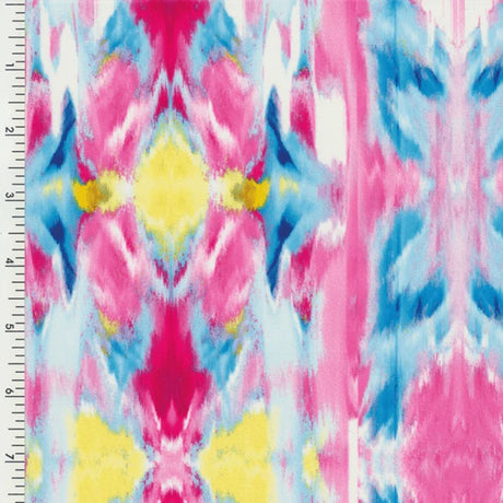 01333 - 1002 Ikat Leonie Poly Spandex Soft Hand Printed Spandex - Spandexbyyard