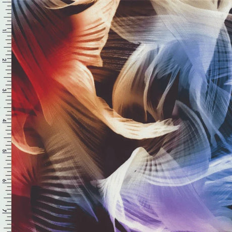 01355 - 1001 Underwater Move Poly Spandex Soft Hand Printed Spandex - Spandexbyyard