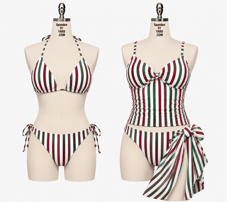 1/4 in Rome Stripe Poly Vertical Stripe Stretch Fabric for Swimwear & Activewear - Spandexbyyard