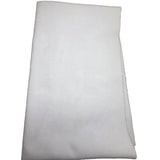 A folded white fabric sheet or napkin with a soft, textured surface, shown against a plain white background.