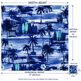 40897 Surfers Beach Printed Spandex Fabric – Tropical Beach Stretch Fabric for Swimwear, Activewear & Fashion by the Yard - Spandexbyyard