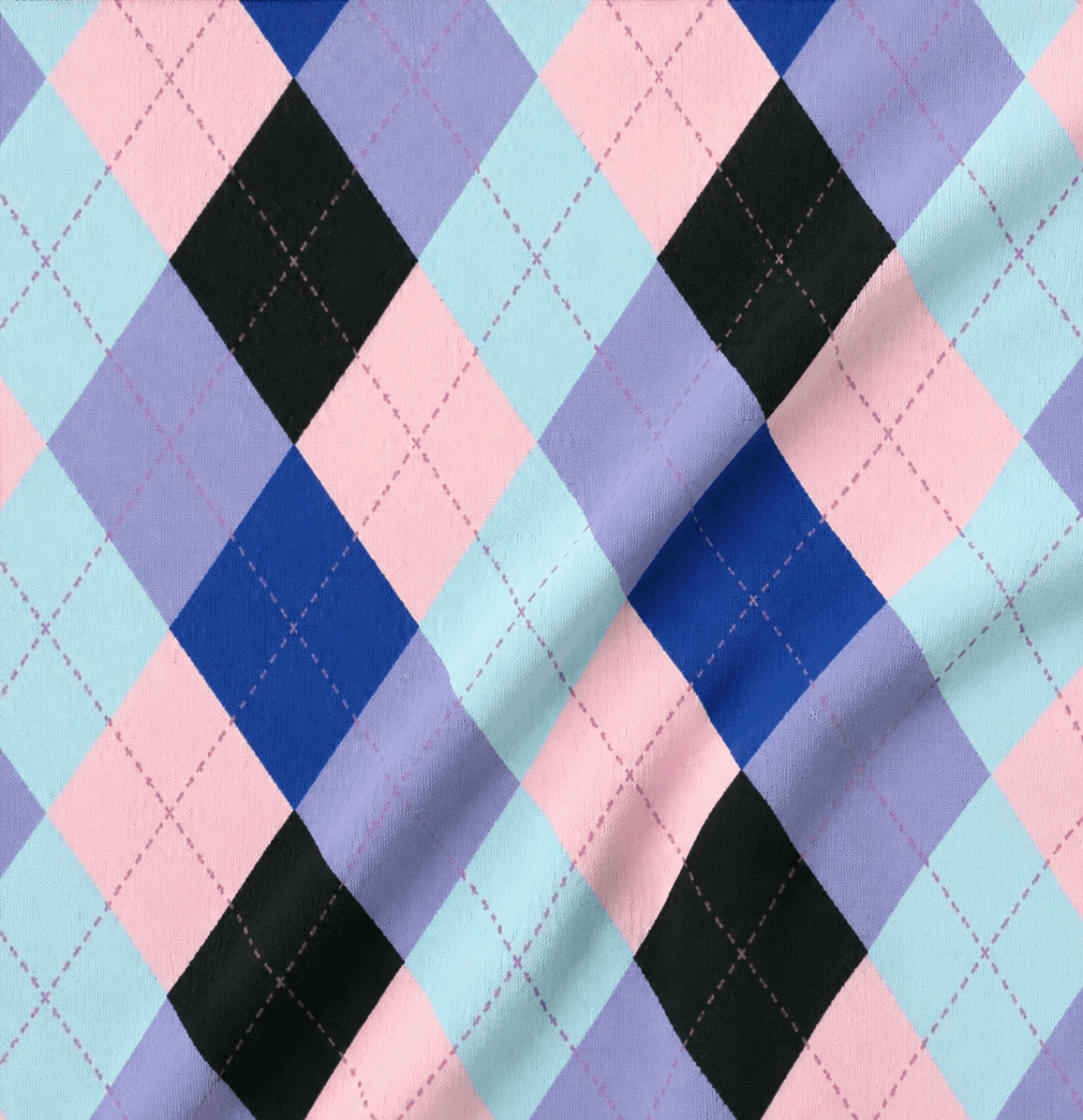 98483 Argyle Stitching Printed Spandex Fabric – Geometric Argyle Stretch Fabric for Activewear, Swimwear & Fashion by the Yard - Spandexbyyard