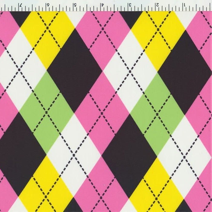 98483 Argyle Stitching Printed Spandex Fabric – Geometric Argyle Stretch Fabric for Activewear, Swimwear & Fashion by the Yard - Spandexbyyard