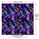 SP-NP2641 Wave of Colors Nylon Spandex Digitally Wet Print