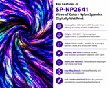 SP-NP2641 Wave of Colors Nylon Spandex Digitally Wet Print
