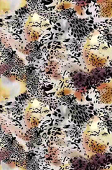 SP-NP90012 Wild Cats Printed Nylon Spandex Fabric – Animal Print Matte 200 GSM Tricot for Swimwear & Activewear by the Yard