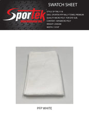 Sportek SP-TWL1118 PFP Rally Towel, Premium Quality Micro Poly, 11x18 inches, 250GSM, Dye-Sub Ready, White