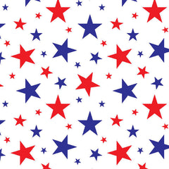 Red and blue stars pattern fabric SPT_6645, 10-15 days delivery, minimum 5 yards bestellen.