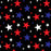 SPT_6645 Multi Stars fabric with red, white, and blue stars on black background, 10-15 days delivery, minimum 5 yards purchase required