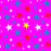 Multi-colored stars pattern on a vibrant pink background, ideal for fabrics. Delivery in 10-15 days, minimum order 5 yards.