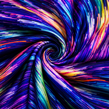 SP-NP2641 Wave of Colors Nylon Spandex Digitally Wet Print