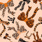 Animal Bows Print Design - Black or Nude Background