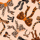 Animal Bows Print Design - Black or Nude Background
