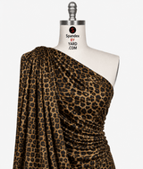 Classic Leopard Print Spandex Fabric – Animal Print Stretch Fabric for Activewear & Swimwear by the Yard - Spandexbyyard