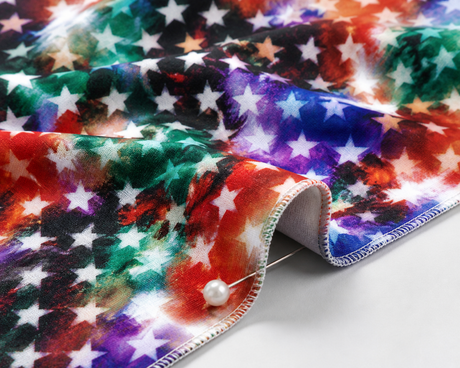 Disco Star Printed Spandex Fabric – Nylon Stretch Fabric for Costumes, Activewear & Performance Apparel by the Yard - Spandexbyyard