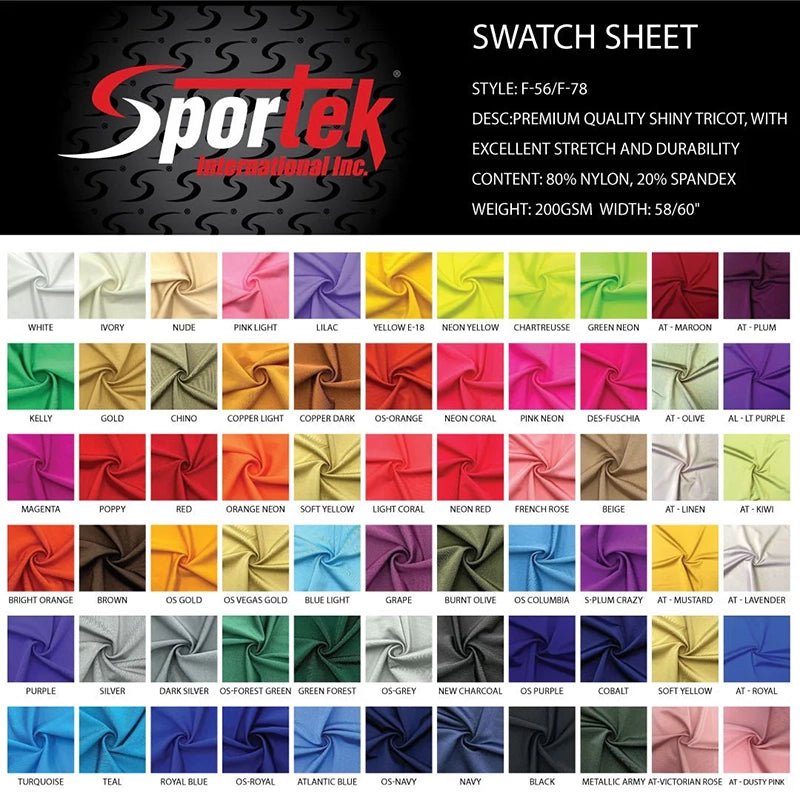 F - 56/F - 78 Nylon - Spandex Tricot Shiny 6 oz - Spandexbyyard