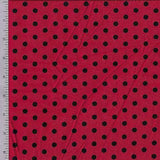F78 Red Black Polka Dots printed
