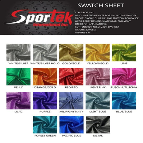 Fog Foil Nylon - Spandex | Metallic and Foil Spandex | Dance Wear | Party Design | Skatewear - Spandexbyyard