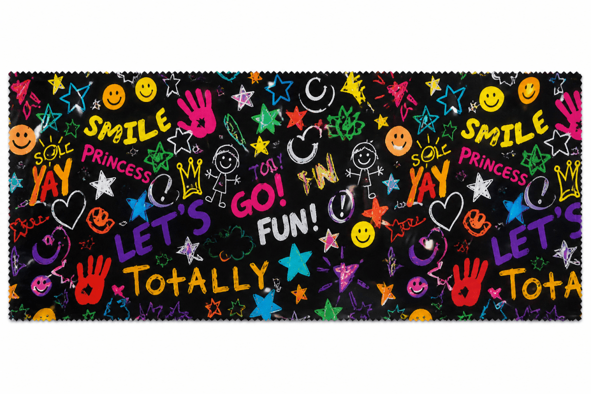 Kids Word Play Printed Spandex Fabric – Stretch Fabric for Kids Clothing & Apparel | Spandexbyyard - Spandexbyyard