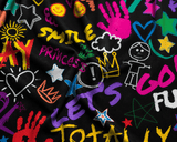 Kids Word Play Printed Spandex Fabric – Stretch Fabric for Kids Clothing & Apparel | Spandexbyyard - Spandexbyyard