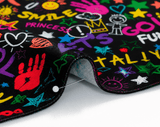 Kids Word Play Printed Spandex Fabric – Stretch Fabric for Kids Clothing & Apparel | Spandexbyyard - Spandexbyyard