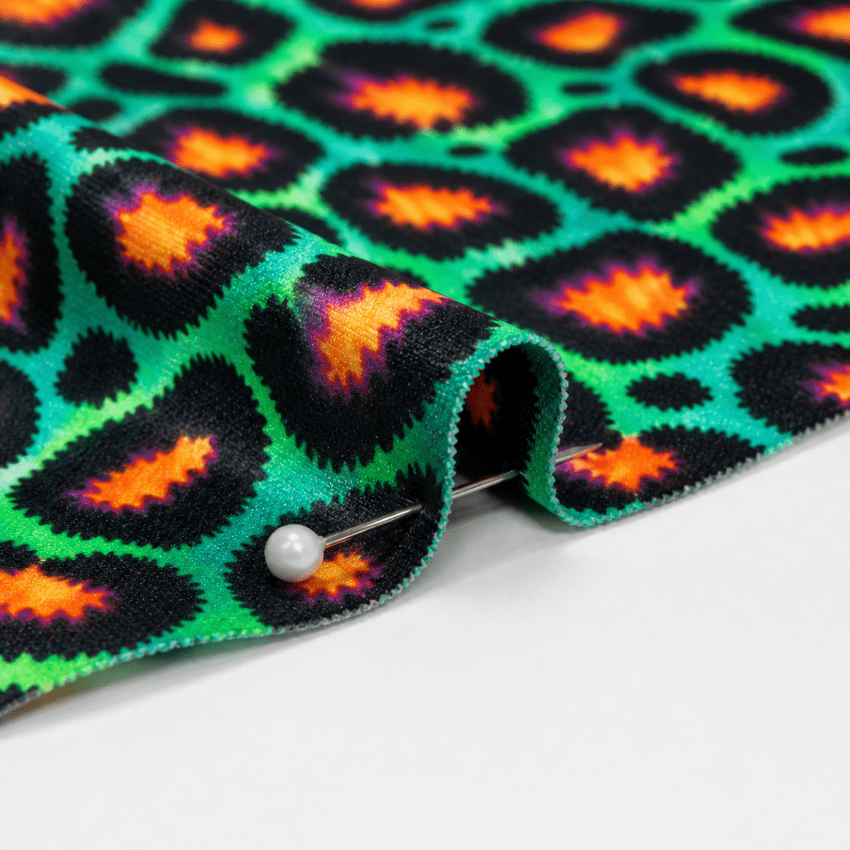 Neon Leopard Print Spandex Fabric – Polyester Stretch Fabric for Activewear, Leggings & Swimwear - Spandexbyyard