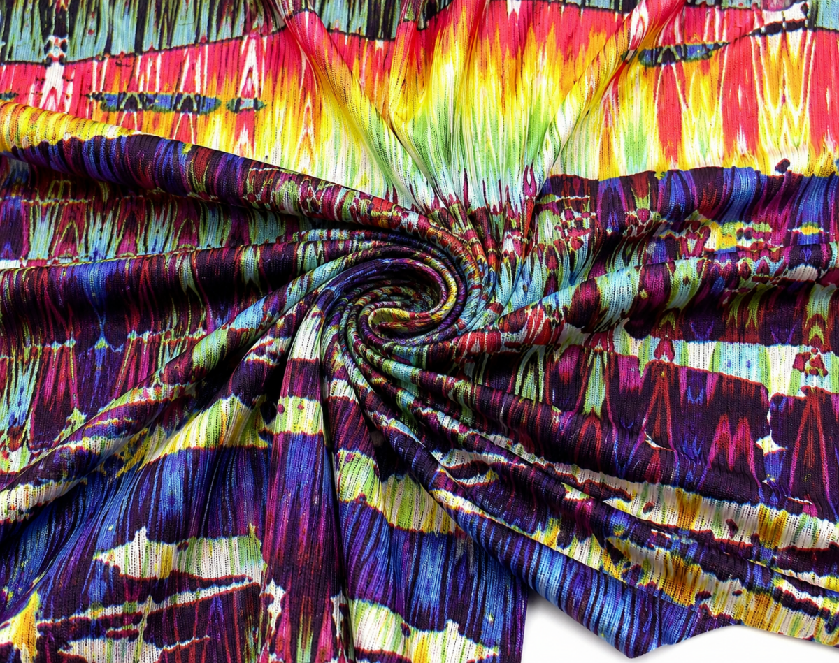 P - SPT02| Printed Spandex Fabric for Swimwear | Sportek Poly - Spandex Tricot - Spandexbyyard
