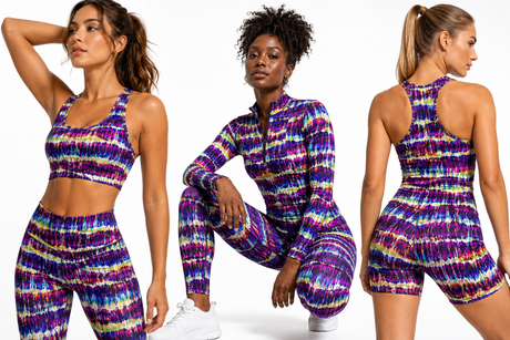 P - SPT02| Printed Spandex Fabric for Swimwear | Sportek Poly - Spandex Tricot - Spandexbyyard